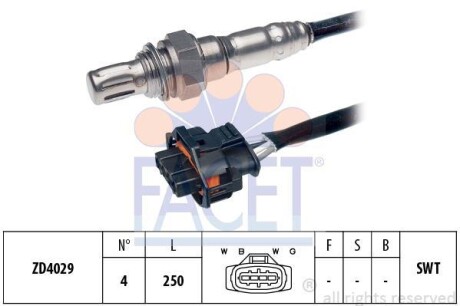 Датчик кисню (лямбда-зонд) Astra 06-10 1.6/1.8 FACET 10.8249