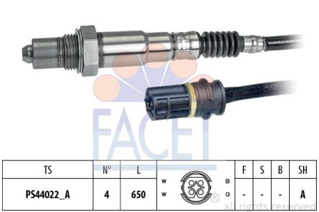 Датчик кисню (лямбда-зонд) MB W203/W211 1.8 (00-) FACET 10.8287