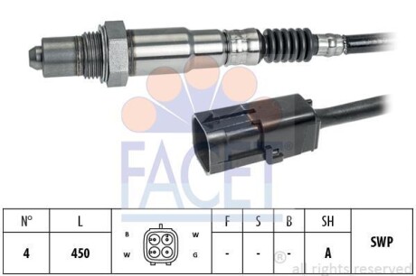 Датчик кисню (лямбда-зонд) 2108-2123 (0258006537) FACET 10.8357