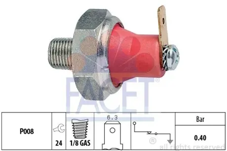 Датчик тиску оливи Mutsubishi Carisma/Colt/Galant/L200/Lancer/Pajero 1.6-2.5 91-15 FACET 7.0094