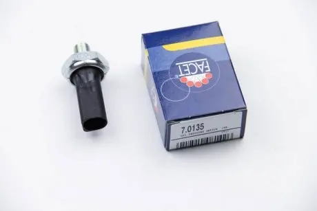 Датчик тиску оливи (1,2-1,6bar/ 1 конт./чорний) VW T4/Golf IV/Audi A4/A6 1.6-5.0 95-10 FACET 7.0135