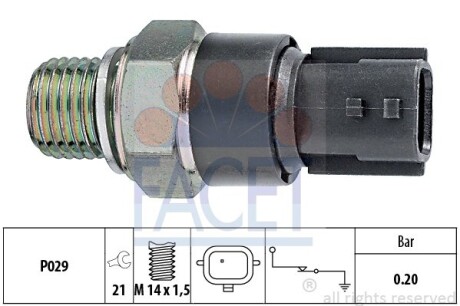 Датчик тиску оливи Logan/Sandero/Kangoo 1.4/1.6 04- FACET 7.0189