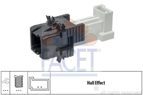 Датчик педали тормоза BMW 1/3/4/5/7/X1/X5 10-> FACET 7.1312