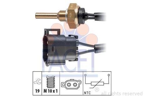 Датчик температуры Renault Laguna I/Volvo 850/960/C70 1.6-3.0 90-04 FACET 7.3110