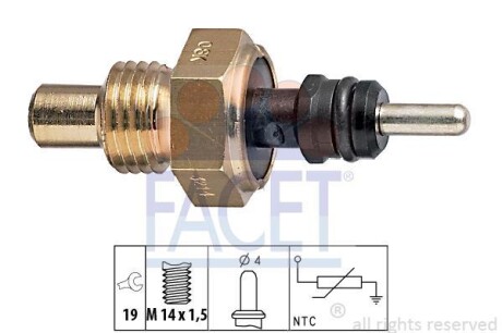 Датчик температуры MB C-class (w202) c 200 d (202.120) (93-00) FACET 7.3214