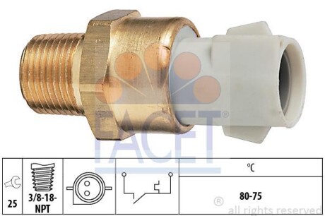 Датчик включения вентилятора Ford Escort 86 express 1.4 i (86-90) FACET 7.5052