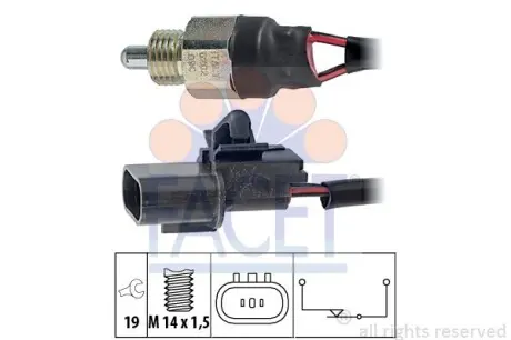 Датчик фары заднего хода MITSUBISHI L 200/PAJERO CLASSIC/II/III/SPORT 90- FACET 7.6202