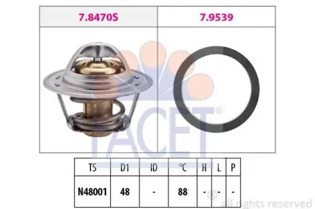 Термостат LACETTI/LANOS/REZZO 1.3-1.8 97- FACET 7.8470