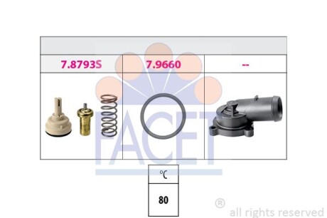 Термостат VW Touran 1.4 tsi ecofuel (10-15) FACET 7.8793K (фото 1)