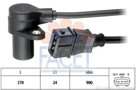 Датчик положения коленвала Ford Galaxy/VW Sharan/T4 2.8 i 95-> FACET 9.0077