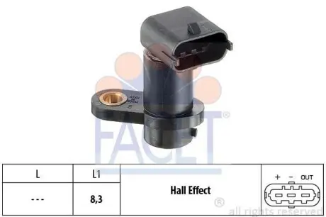 Датчик обертів коленвала Astra G/H/Vectra C 1.6 00- FACET 9.0449