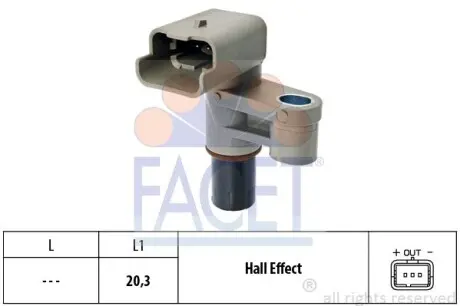 Датчик розподілвалу Citroen C4/Jumper/ Peugeot 206/307/ 607/Boxer1.7-2.2 99- FACET 9.0462