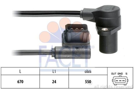 Датчик обертів колінвала Bmw 3 touring 325 i (87-93) FACET 9.0485