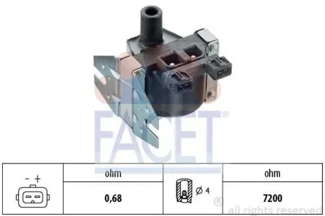 Котушка запалювання Saab 9-3 cabriolet 2.0 i (98-03) FACET 9.6092