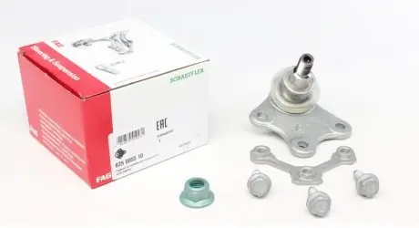 Опора кульова (передня/знизу/ззовні/R) Audi A2/Skoda Fabia/Roomster/VW Polo 99-10 FAG 825 0055 10