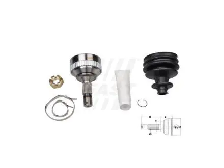 ШРУС зовнішній комплект CITROEN BERLINGO 96-08, C4 (B7) 11-16, XSARA PICASSO 99-10 FAST FT25088K