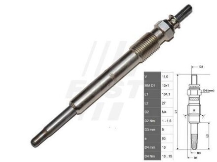 Свічка розжарення FAST FT82732