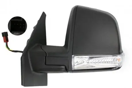 Дзеркало ліве електро з повторювачем 6 пінів Fiat Doblo (09-) FAST FT88348