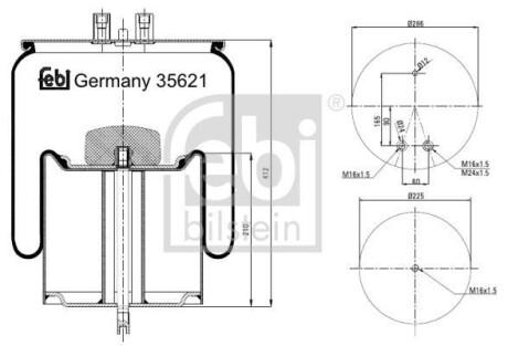 Пневмоподушка FEBI BILSTEIN 35621