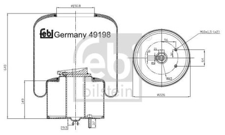 Пневмоподушка FEBI BILSTEIN 49198