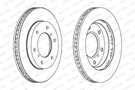 Диск тормозной FERODO DDF1384C