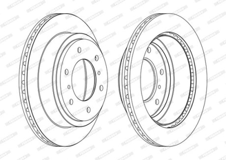 Диск тормозной FERODO DDF1385C