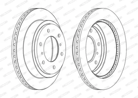 Диск тормозной FERODO DDF1385C