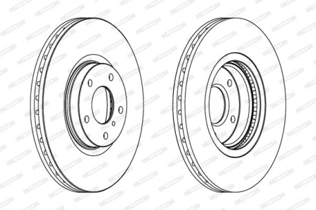 Тормозной диск FERODO DDF1505C1