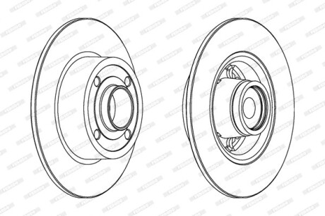 Гальмівний диск з підшипником FERODO DDF1571-1
