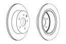 Диск гальмівний задній NISSAN JUKE (F15) 14-,LEAF 10-,QASHQAI / QASHQAI +2 (J10, JJ10) 07-13,X- FERODO DDF1579