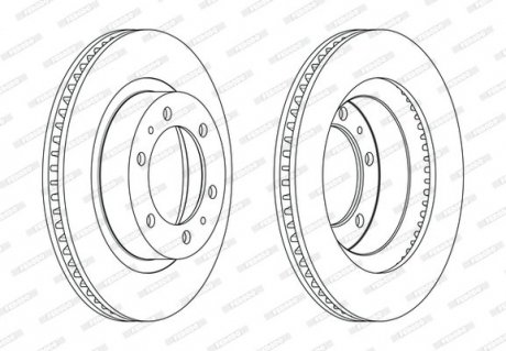 Тормозной диск FERODO DDF2607C
