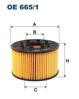 Фильтр масляный Ford Mondeo 2.0D 00-; Transit 2.0/2.4D 00- FILTRON OE6651