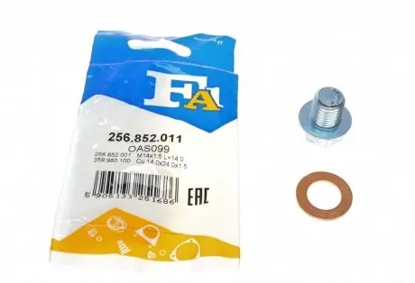 Болт зливу оливи + шайба Hyundai Accent/Kia Rio/Mitsubishi Lancer/Suzuki Grand Vitara 90- (M14x1.5) Fischer Automotive One (FA1) 256.852.011