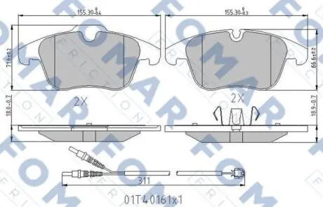 Гальмівні колодки. FOMAR FO 338481