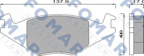 Гальмівні колодки. FOMAR FO 436881