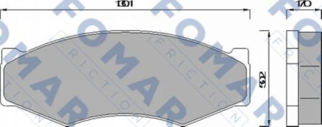 Гальмівні колодки. FOMAR FO 441581