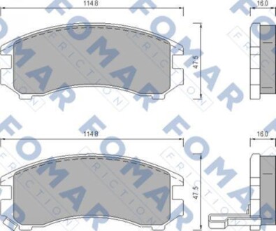 Колодки тормозные. FOMAR FO 443681