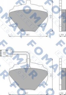 Колодки дискові гальмові (комплект 4 шт) FOMAR FO 446081