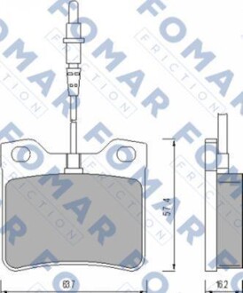 Гальмівні колодки. FOMAR FO 454881