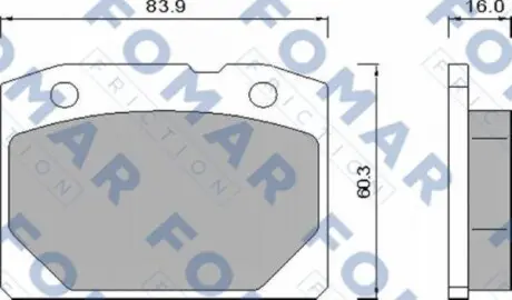 Гальмівні колодки. FOMAR FO 465686