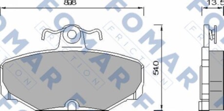 Гальмівні колодки. FOMAR FO 468981