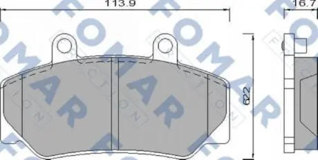 Гальмівні колодки. FOMAR FO 473981