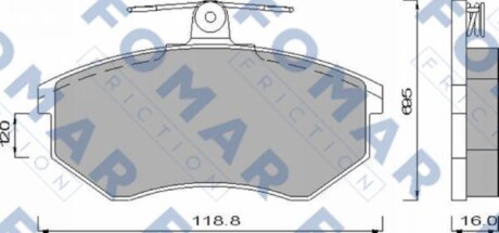 Гальмівні колодки. FOMAR FO 488481