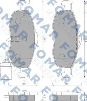 Колодки тормозные дисковые FOMAR FO 493081