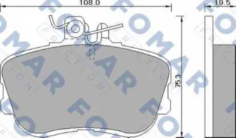 Гальмівні колодки. FOMAR FO 493781