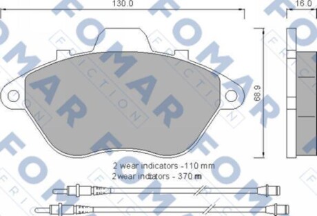 Колодки тормозные. FOMAR FO 554581