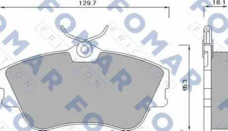 Колодки тормозные. FOMAR FO 625381