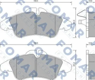 Гальмівні колодки. FOMAR FO 627281