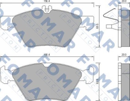 Гальмівні колодки. FOMAR FO 639081