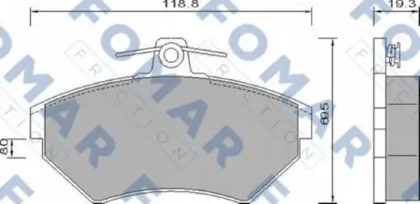 Колодки тормозные. FOMAR FO 647681